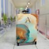 Luxury Swirl Suitcase Cover 3 - Luggage Cover UK Store